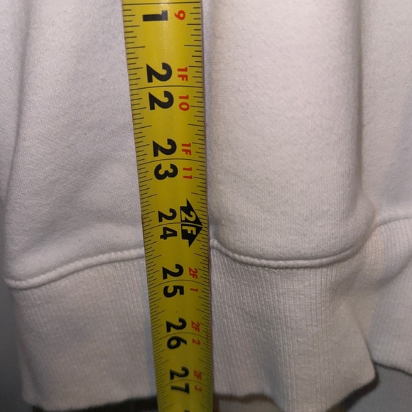 The North Face Men's White Hoodie with Black Logo - Picture 4 of 5